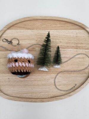 Sleutelhanger cupcake (licht roze)