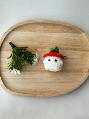 Sleutelhanger mushi- aardbei rood