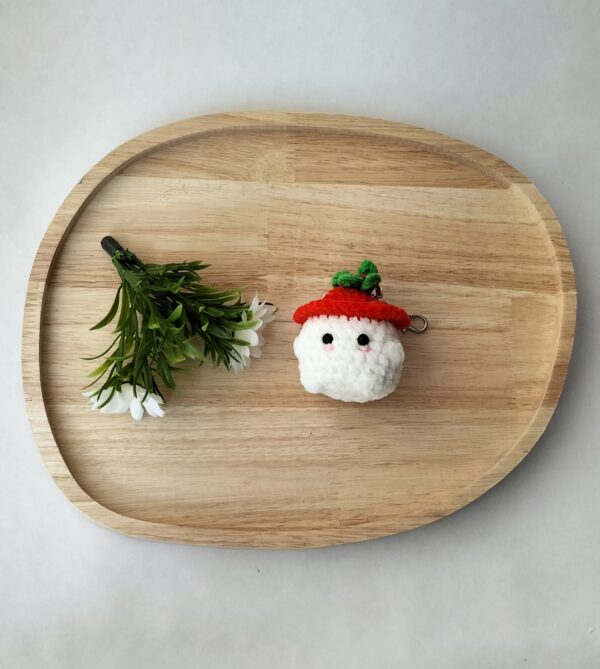 Sleutelhanger mushi- aardbei rood