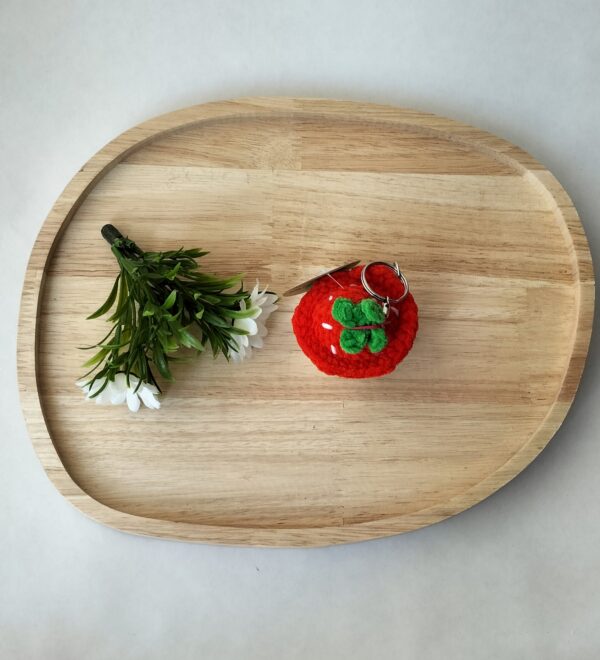 Sleutelhanger mushi- aardbei rood
